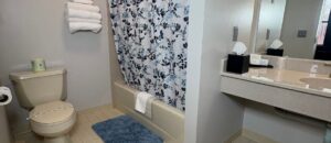 Room 308 - King Suite Bathroom Wide Angle