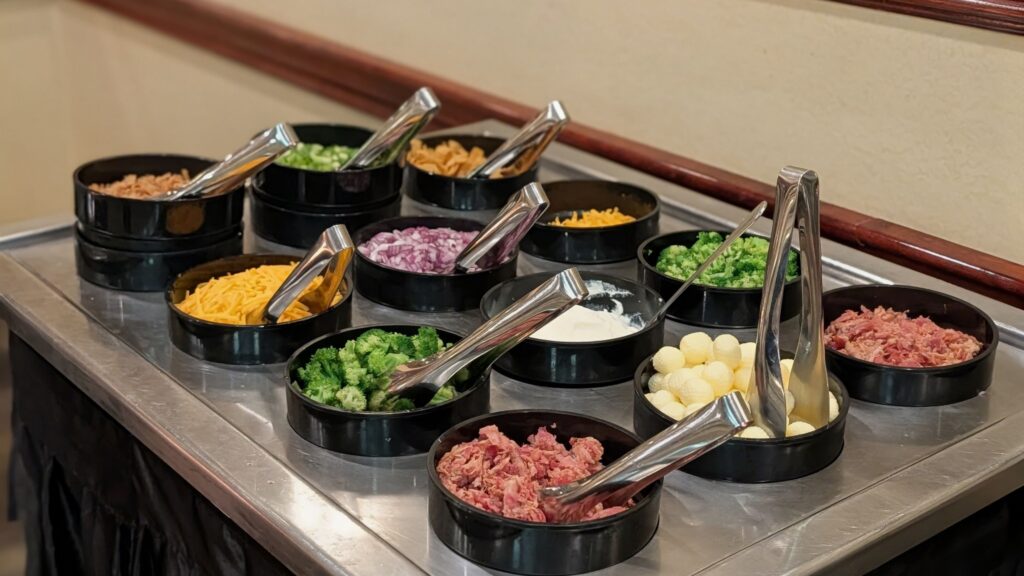 The Red Room buffet setup