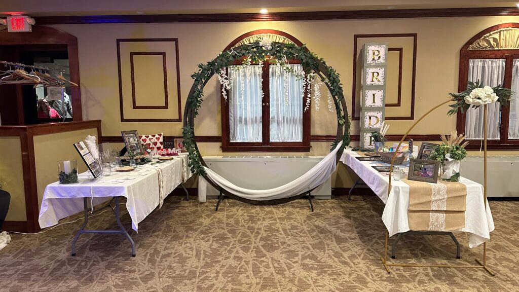 The Red Room Bridal Shower decor